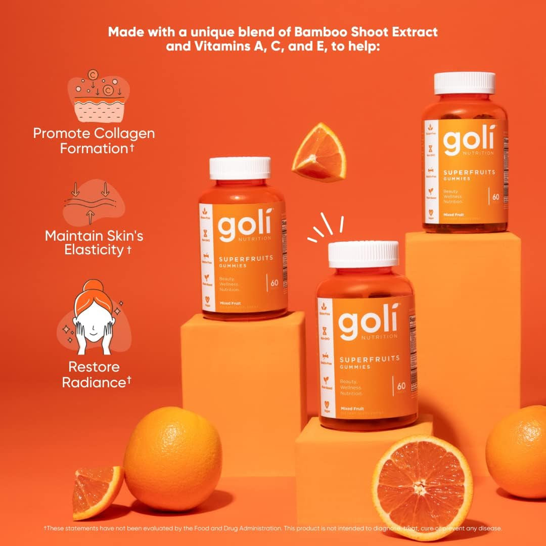 Goli Superfruits Gummy - 60 Count - Mixed Fruit