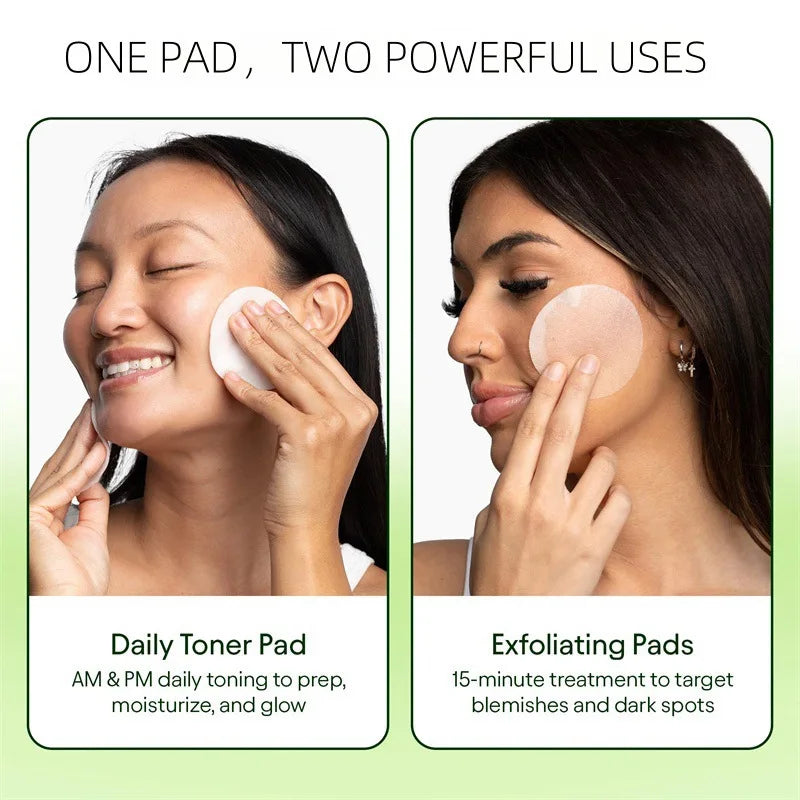 JIYU - Skincare Anti-Aging, Dark Spot & Wrinkle Minimizing Toner Pads with Snail Mucin, Centella Asiatica, Niacinamide, Peptide Complex