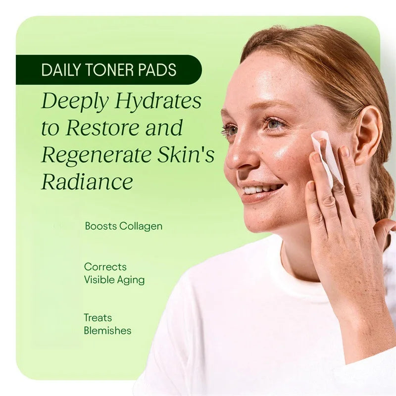 JIYU - Skincare Anti-Aging, Dark Spot & Wrinkle Minimizing Toner Pads with Snail Mucin, Centella Asiatica, Niacinamide, Peptide Complex