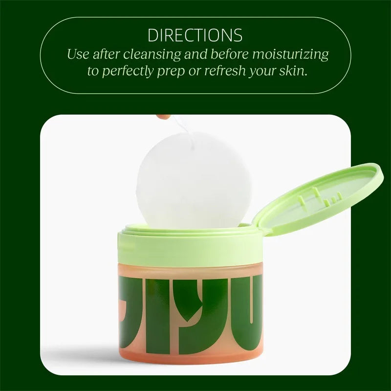 JIYU - Skincare Anti-Aging, Dark Spot & Wrinkle Minimizing Toner Pads with Snail Mucin, Centella Asiatica, Niacinamide, Peptide Complex