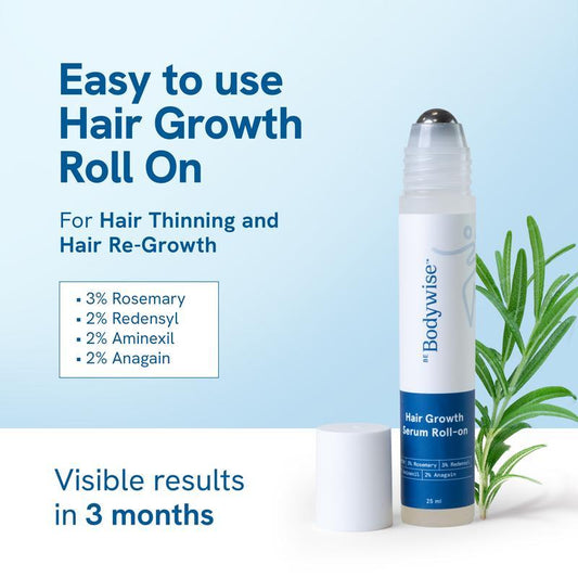 Be Bodywise Advanced Hair Growth Roll-On Serum | Non Oily and Mess Free